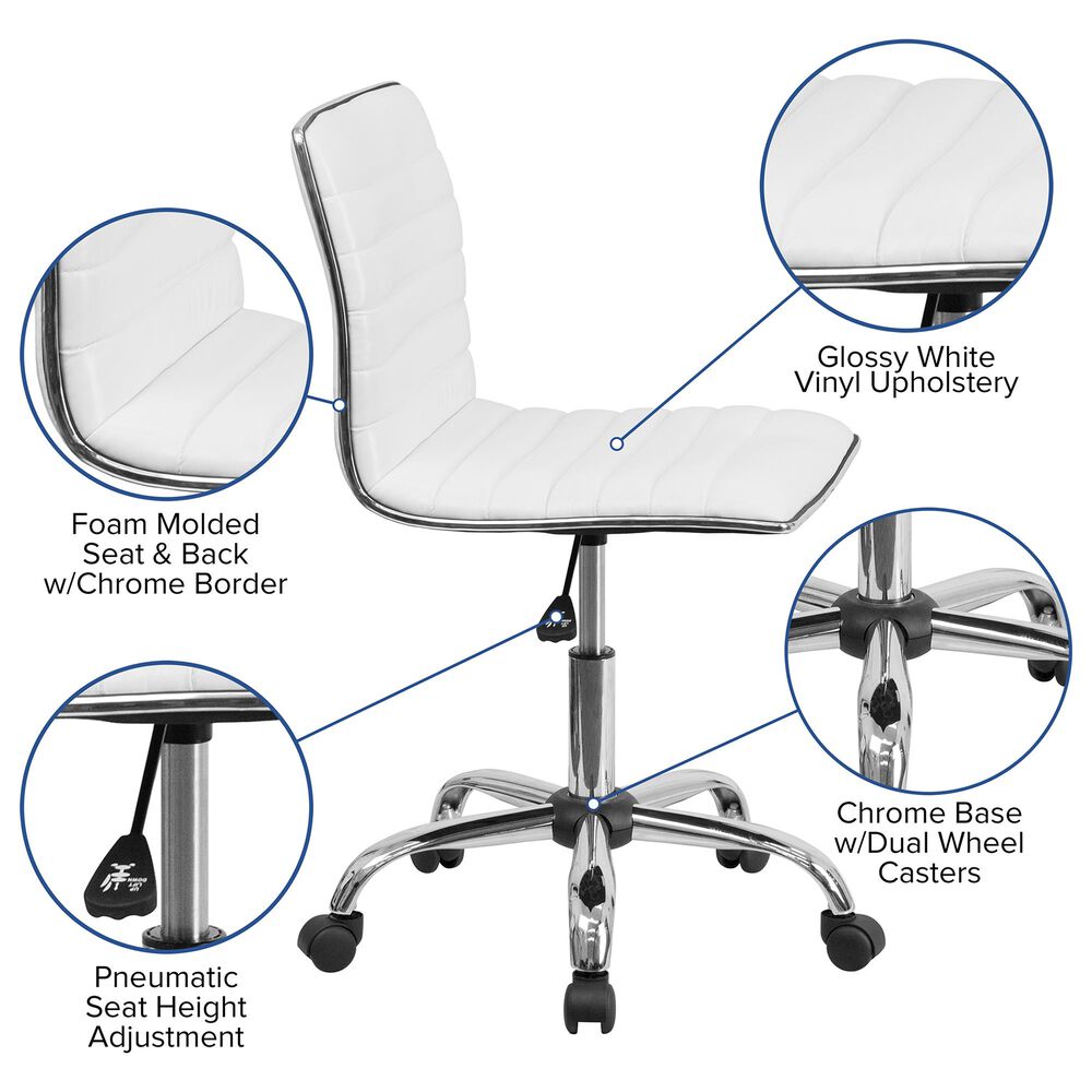 Flash Furniture Task Chair in White, , large