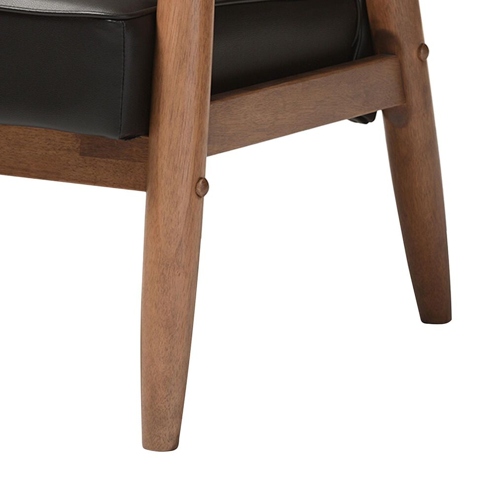 Baxton Studio Sorrento Lounge Chair in Black, , large