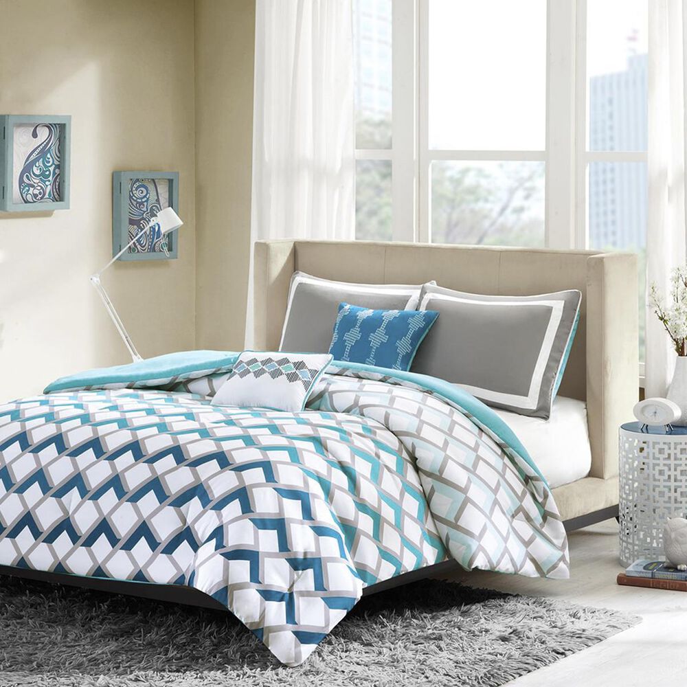 Goldstar Bedding 4-Piece Twin Comforter Set in Blue, , large