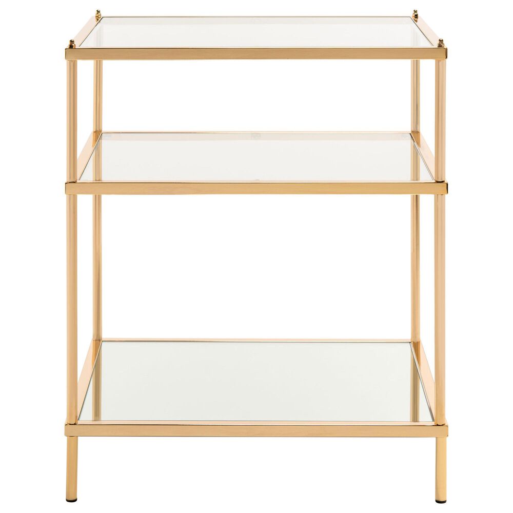 Safavieh Noelia Accent Table in Polished Gold, , large