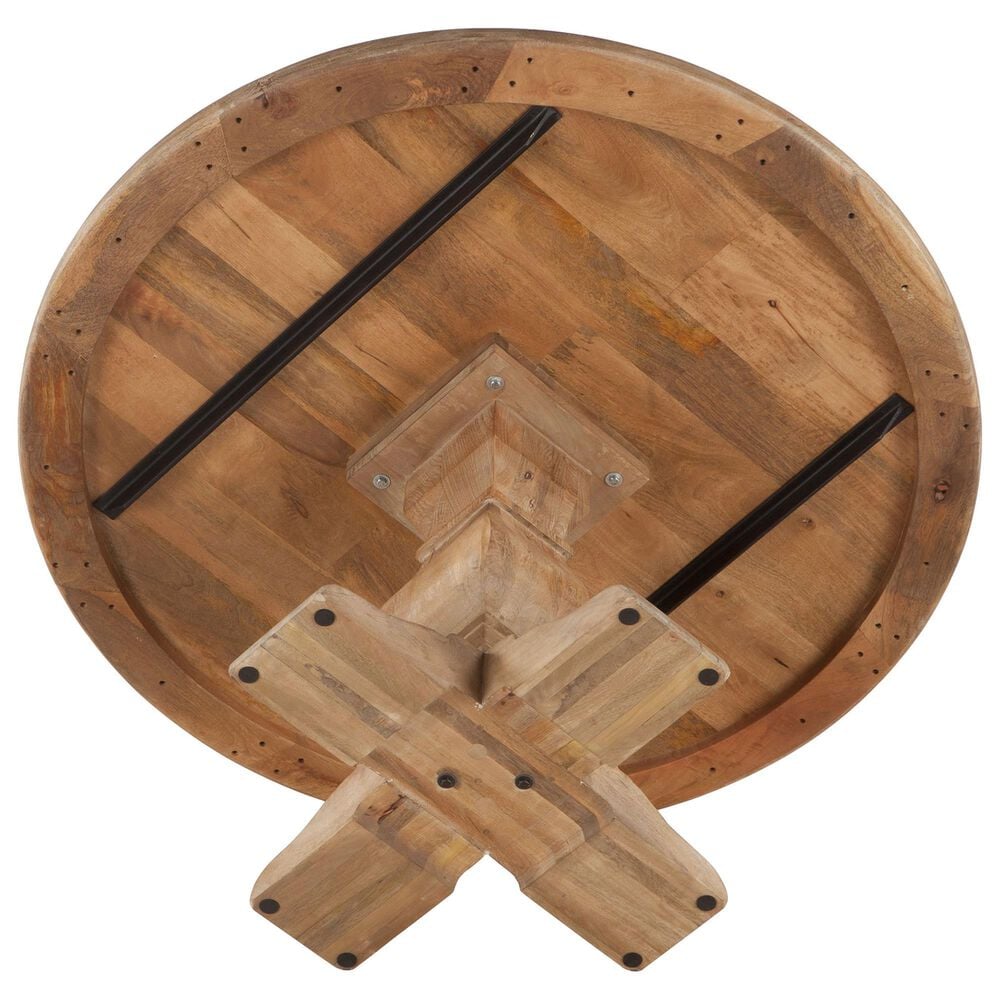Home Trends &amp; Design San Rafael 60" Round Dining Table in Antique Oak - Table Only, , large