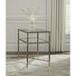 Ashley Cloverty End Table in Aged Gold and Clear, , large