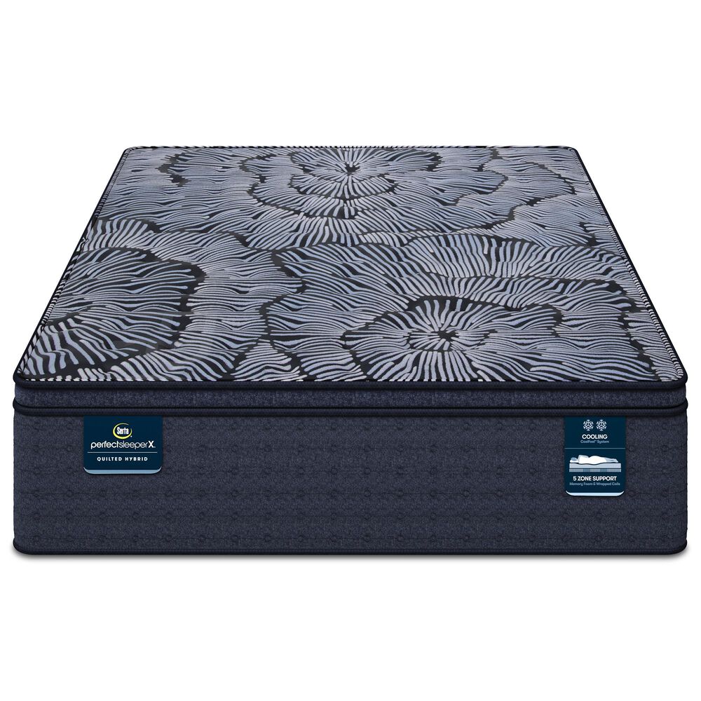 SERTA Lexton Medium Pillow Top Twin XL Mattress with Low Profile Box Spring, , large