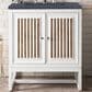 James Martin Vanities Athens 30" Single Bathroom Vanity in Glossy White with 3 cm Charcoal Soapstone Quartz Top and Rectangular Sink, , large