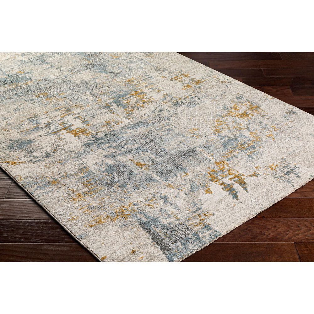 Surya Dresden Taupe, Off-White, Deep Teal, Dusty Sage, Ink Blue, Mustard and Light Gray 7'10" x 10'2" Area Rug, , large
