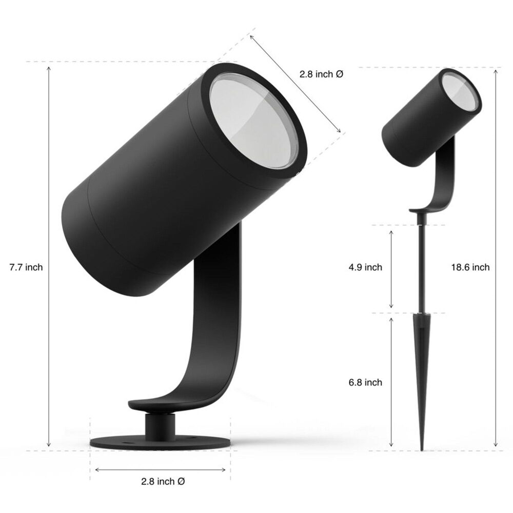 Philips Hue Lily Outdoor Spotlight &#40;3 Pack&#41; + Extension Kit, , large