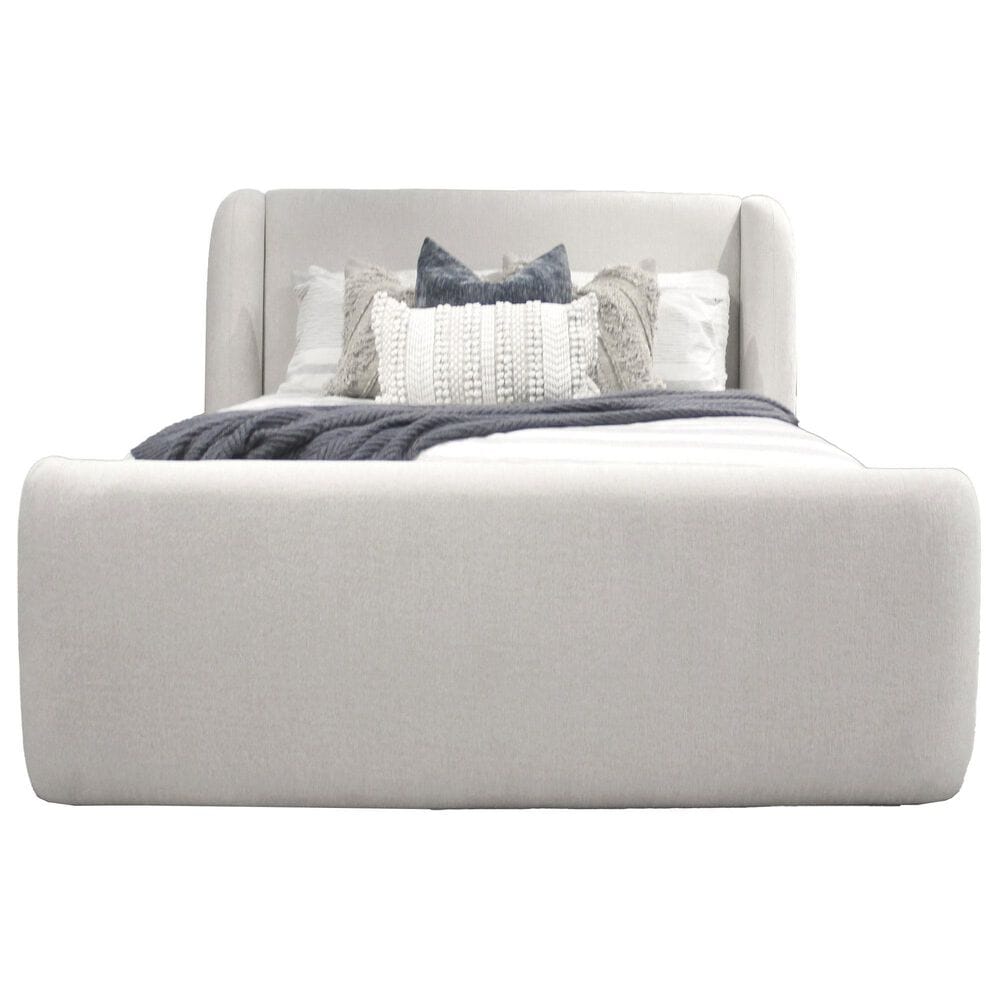 Simeon Collection Shiloh King Upholstered Bed in White Mocha, , large