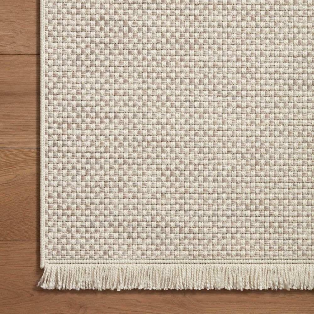 Amber Lewis x Loloi Malibu MAB-05 2&#39;3&quot; x 3&#39;9&quot; Ivory and Dove Indoor/Outdoor Area Rug, , large