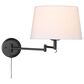 Golden Lighting Eleanor 1-Light Articulating Wall Sconce in Matte Black, , large