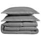 Pem America Cannon Solid 3-Piece Full/Queen Comforter Set in Grey, , large