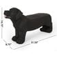 Hearth and Haven Outdoor MGO Dog Bench in Matte Black, , large
