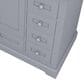 Lexora Home Dukes 48" Single Bathroom Vanity in Dark Grey with 2 cm White Carrara Marble Top and Rectangular Sink, , large
