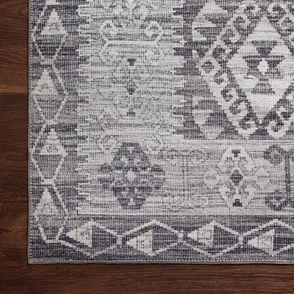 Loloi II Zion ZIO-03 2&#39;6&quot; x 7&#39;6&quot; Charcoal and Slate Runner, , large