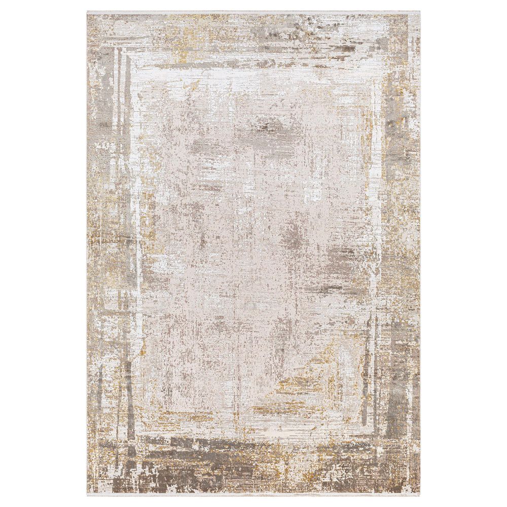 Surya Solar 7"6" x 11"2" Ivory, Wheat, Tan, Brown, Blush, Dark Brown and Mustard Area Rug, , large
