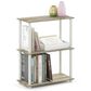 HOMLUX 3-Tier Compact Open Storage Bookshelf in Sonoma Oak and White, , large