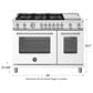 Bertazzoni Master 4.7 Cu.Ft. Gas Range in Bianco Matt, , large