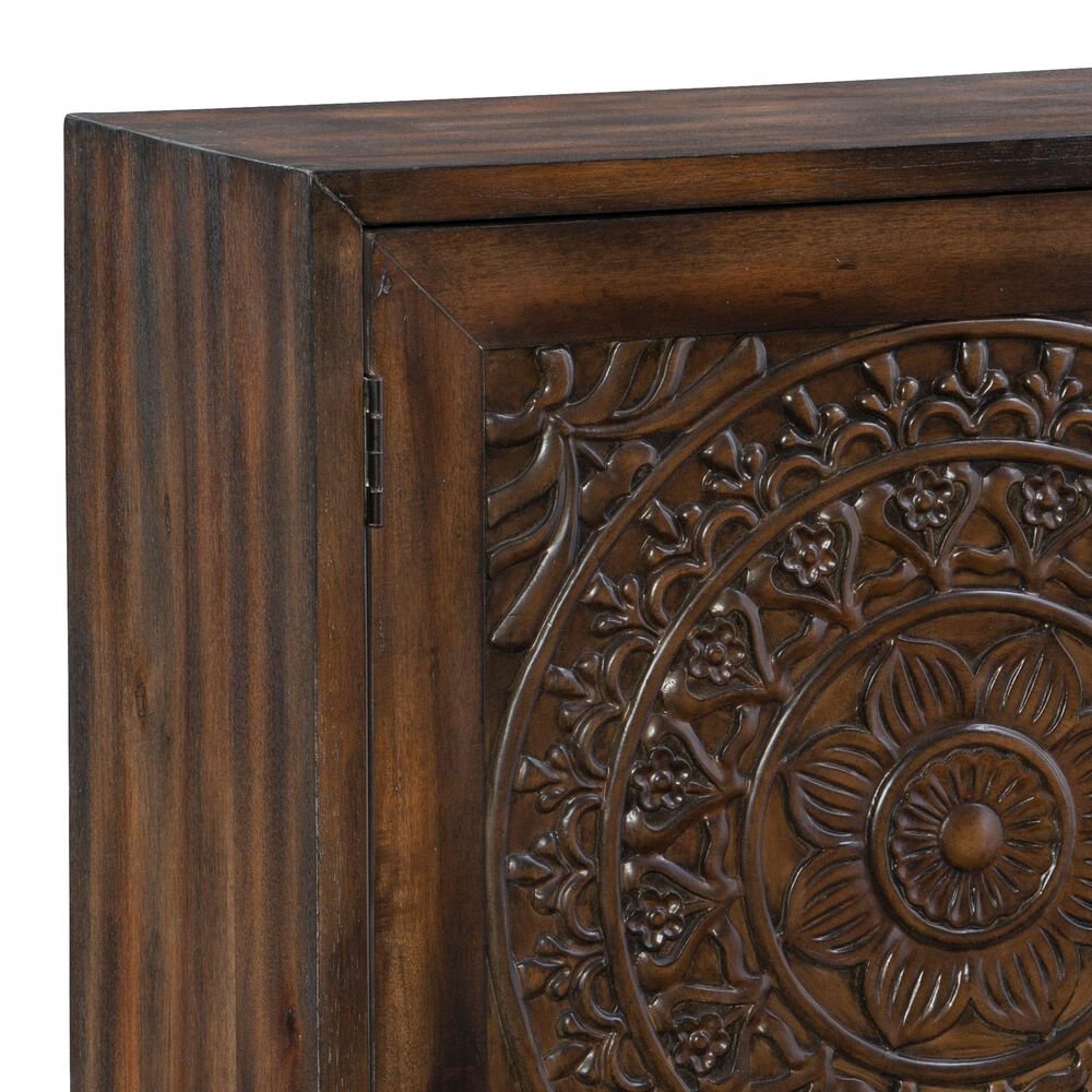 Linon Home Decor Grace Cabinet in Dark Brown, , large