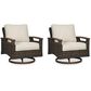 Ashley Paradise Trail Swivel Lounge Chair in Medium Brown (Set of 2), , large