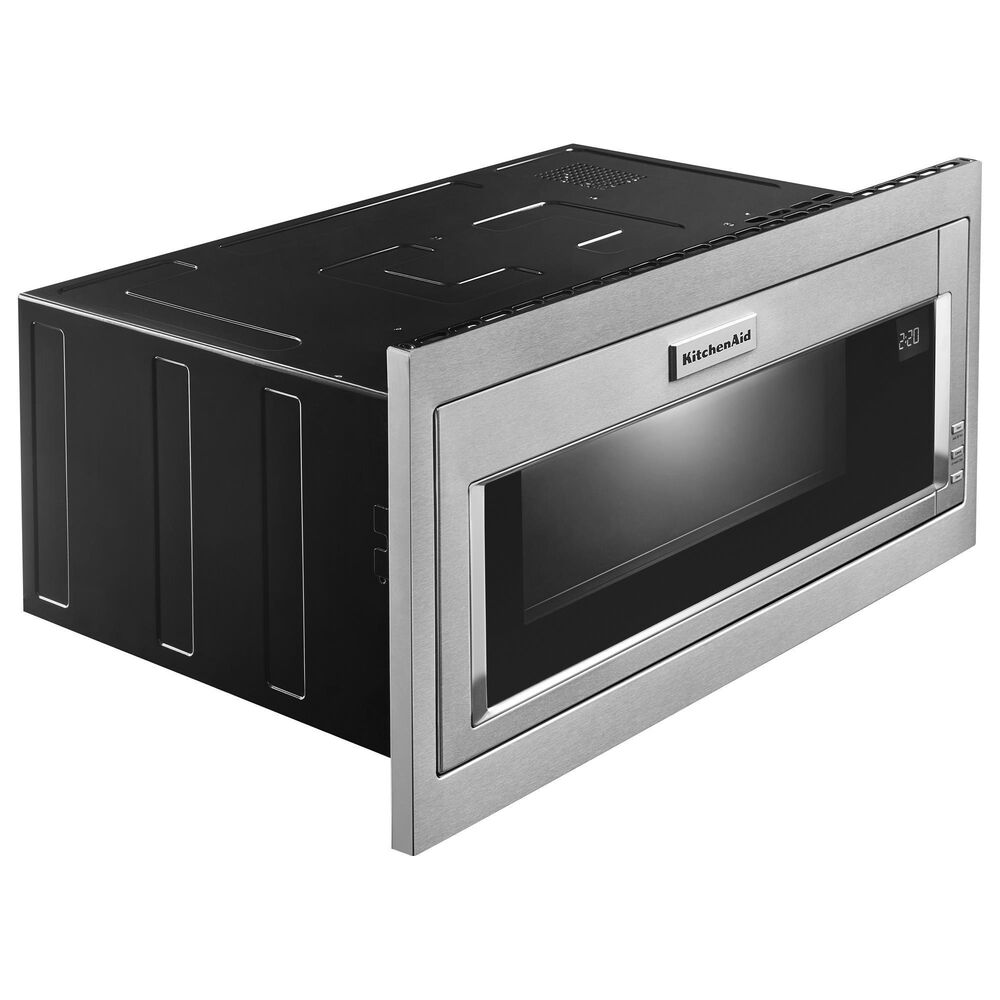 KitchenAid 1.1 Cu. Ft. Built-In Low Profile Microwave with Slim Trim Kit in Stainless Steel, , large
