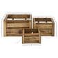 Maple and Jade Storage Basket with Handles in Oiled Brown (Set of 3), , large