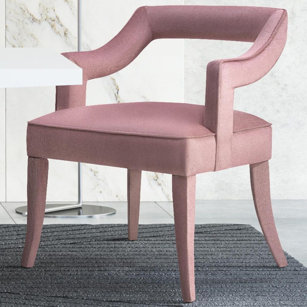 Tov Furniture Tiffany Velvet Club Chair in Pink, , large