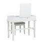 Linon Home Decor Angela Vanity with Stool in White, , large