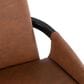 LumiSource Cosmo Accent Chair with Faux Leather Cushion in Camel, , large