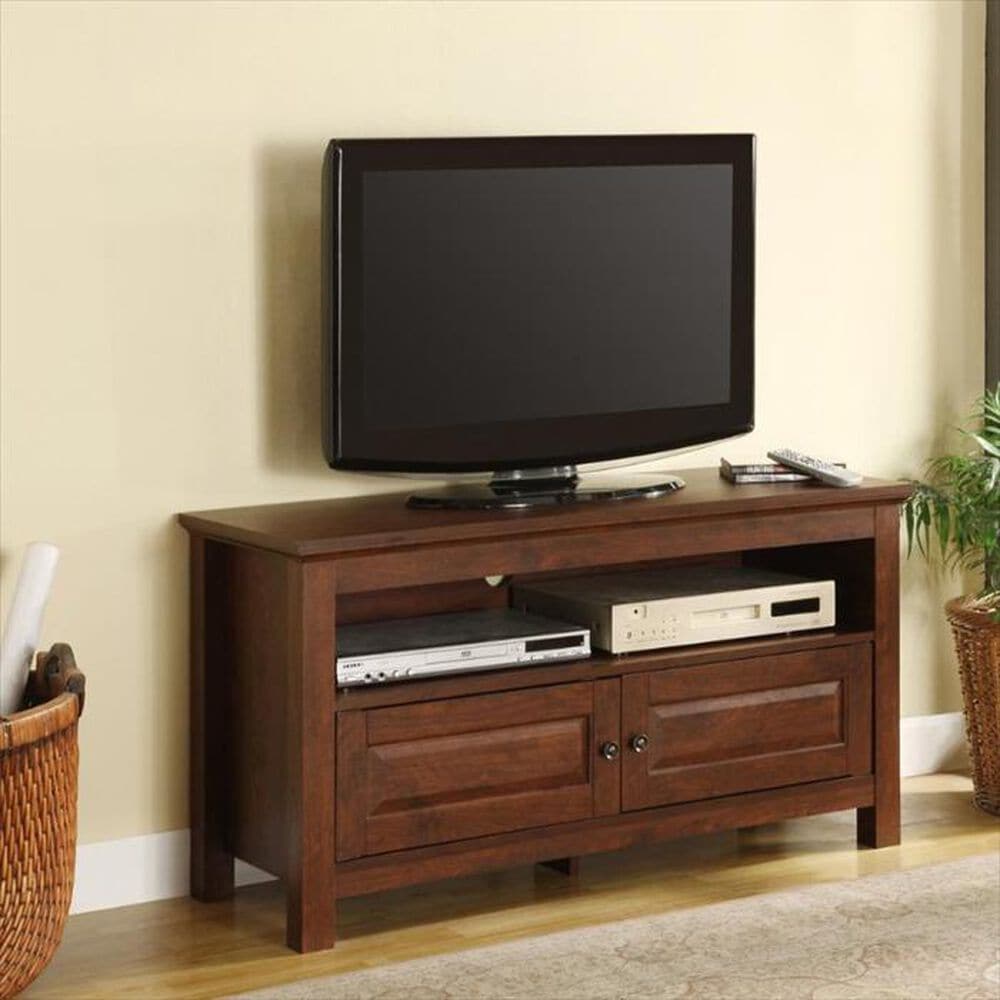 Walker Edison 44" Wood TV Stand in Brown, , large