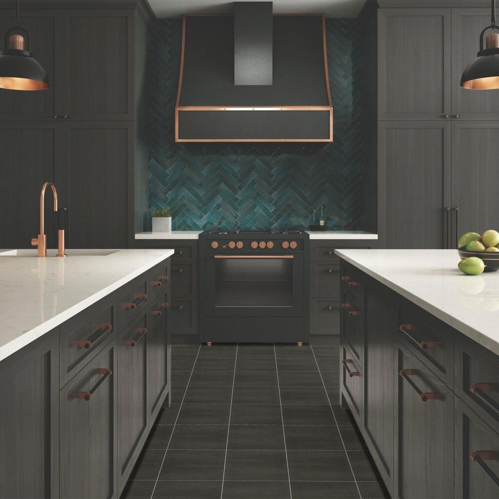 Dal-Tile Ironcraft Sable Black 12&quot; x 24&quot; Porcelain Tile, , large