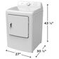 Frigidaire 7.0 Cu. Ft. Front Load Electric Dryer with Reversible Door in White, , large