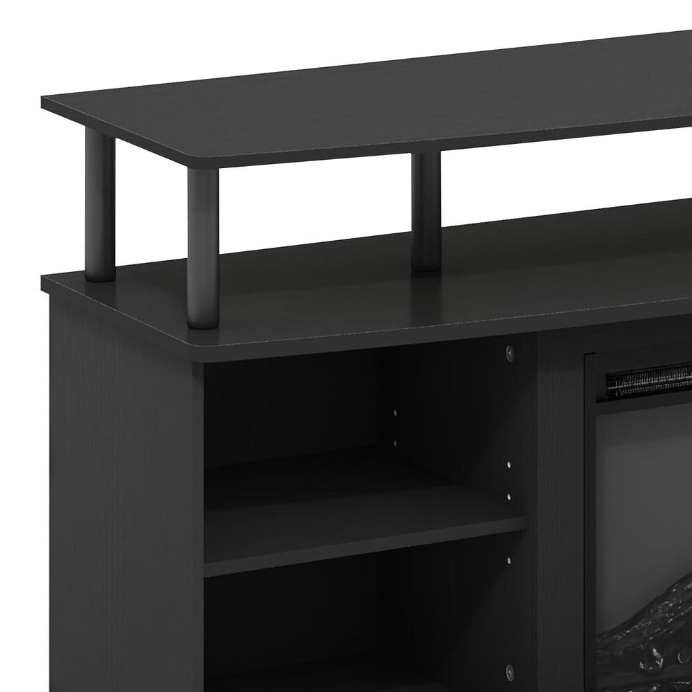 HOMLUX 47" TV Stand with Electric Fireplace in Americano and Black, , large
