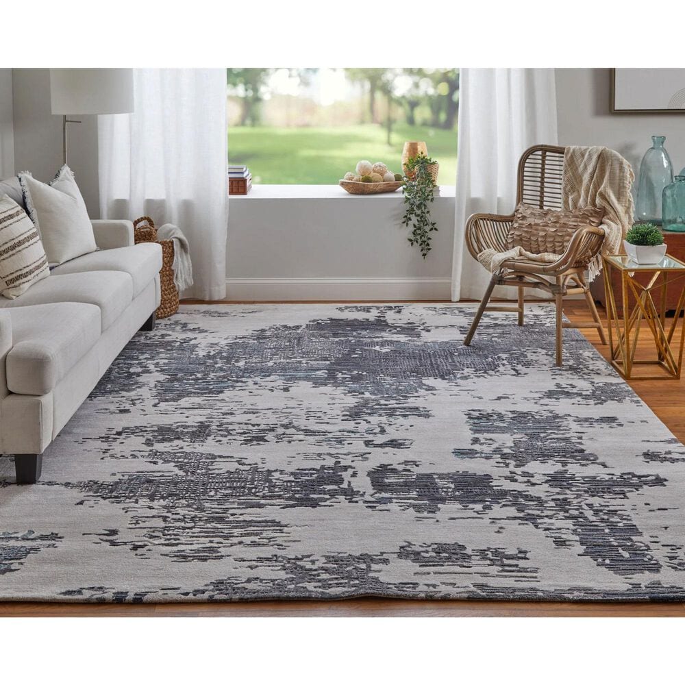 Feizy Zarah 12&#39; x 15&#39; Ivory and Charcoal Area Rug, , large