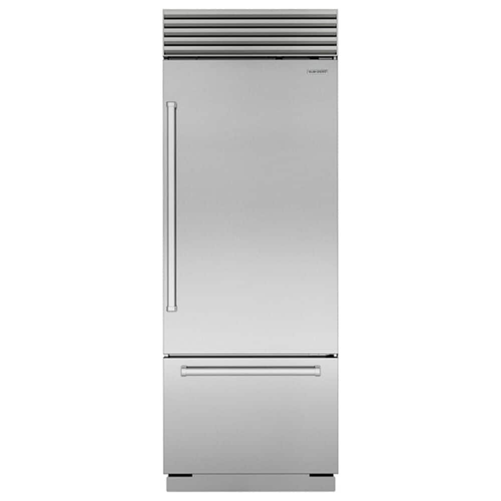 Sub Zero 17 Cu. Ft. Classic Right Hinge Bottom Freezer Refrigerator with Pro Handle in Stainless Steel, , large