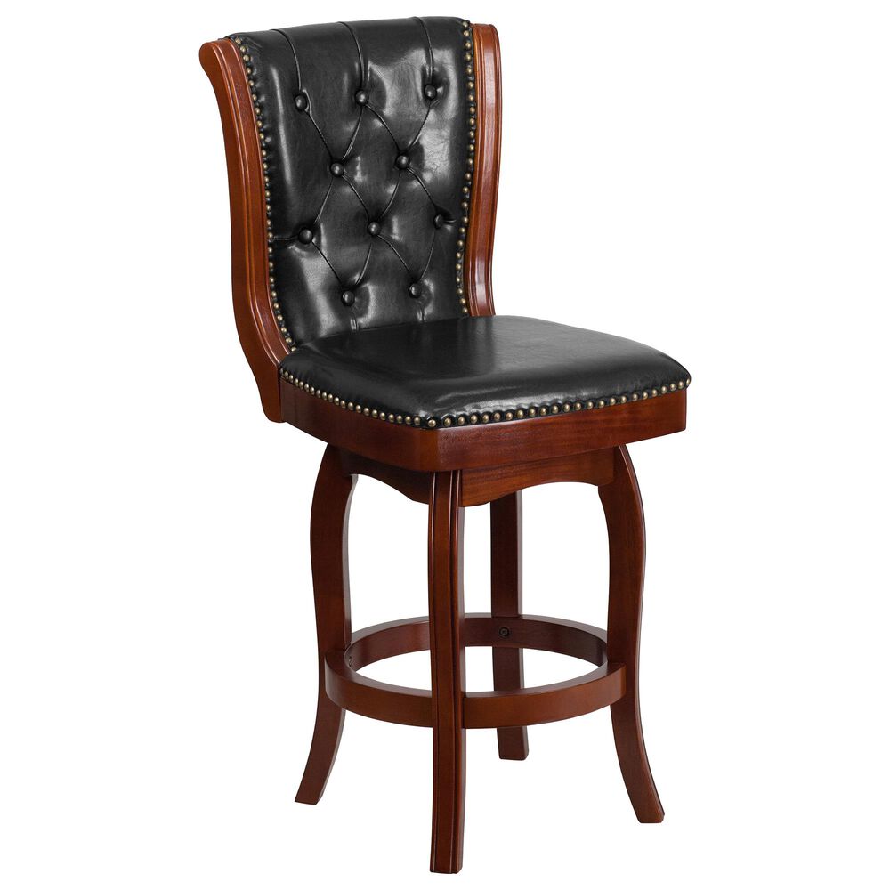Flash Furniture 26" Swivel Barstool in Black, , large