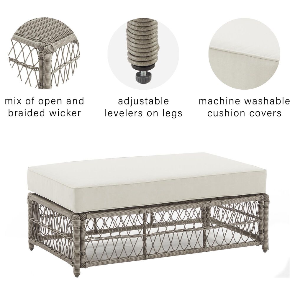 Crosley Furniture Thatcher Patio Coffee Table in Creme - Table Only, , large