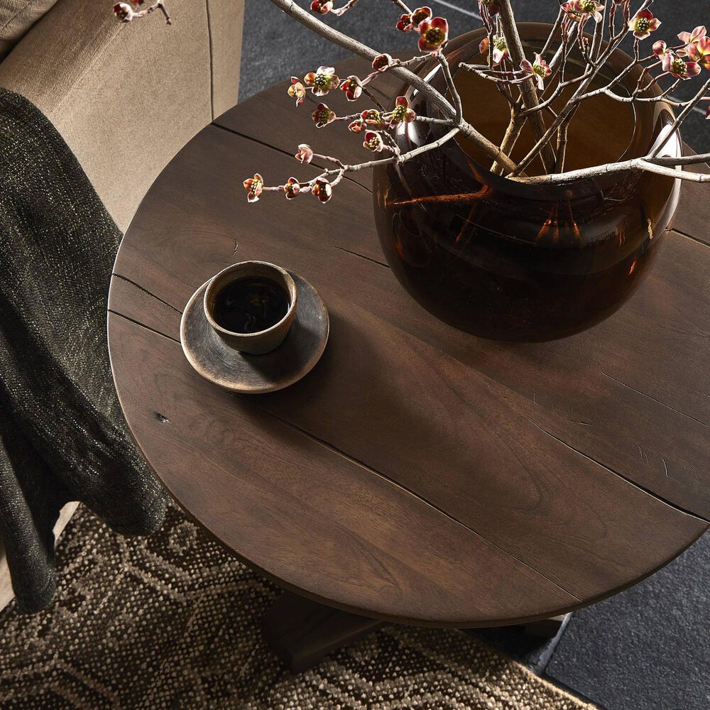 Four Hands Rivi Large End Table in Aged Belgium Bleach, , large