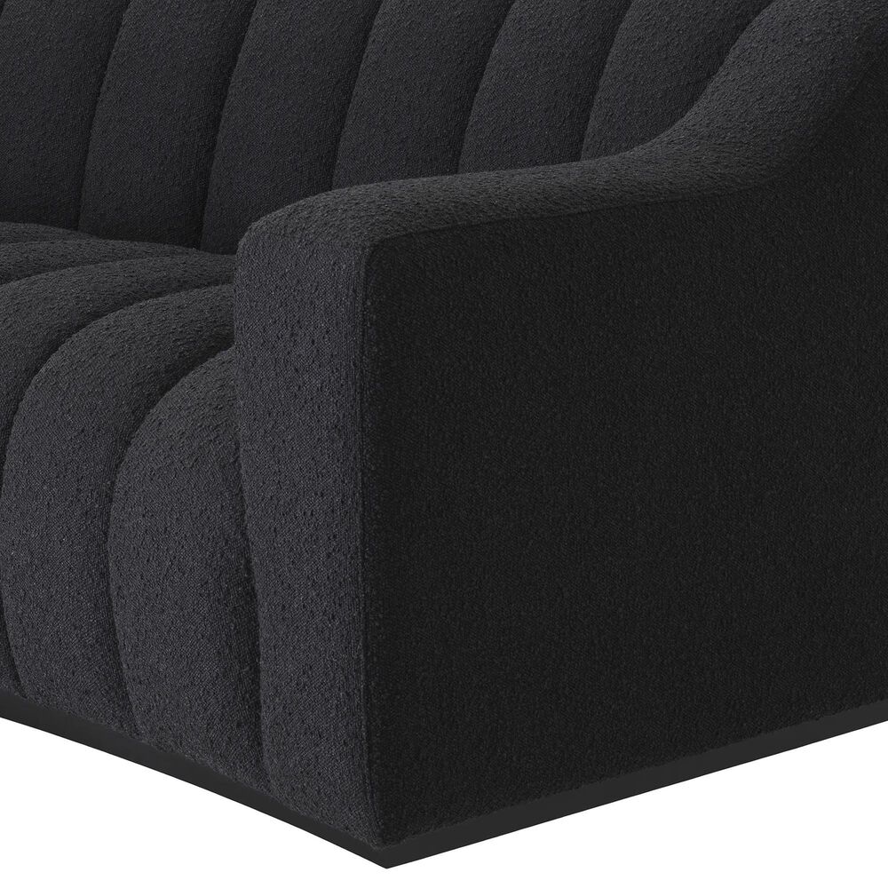 Eichholtz Kelly S Stationary Sofa with Pillows in Boucle Black, Black and White, , large