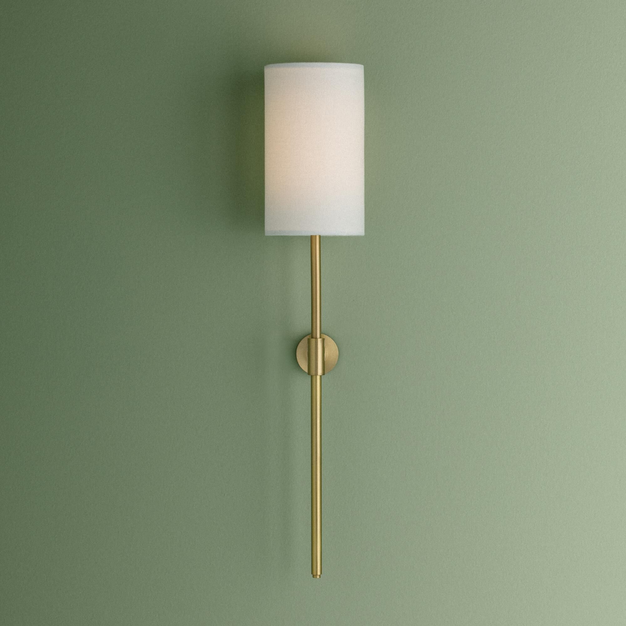 Mitzi Lighting Olivia 1-Light Rechargeable Wall Sconce in Aged Brass