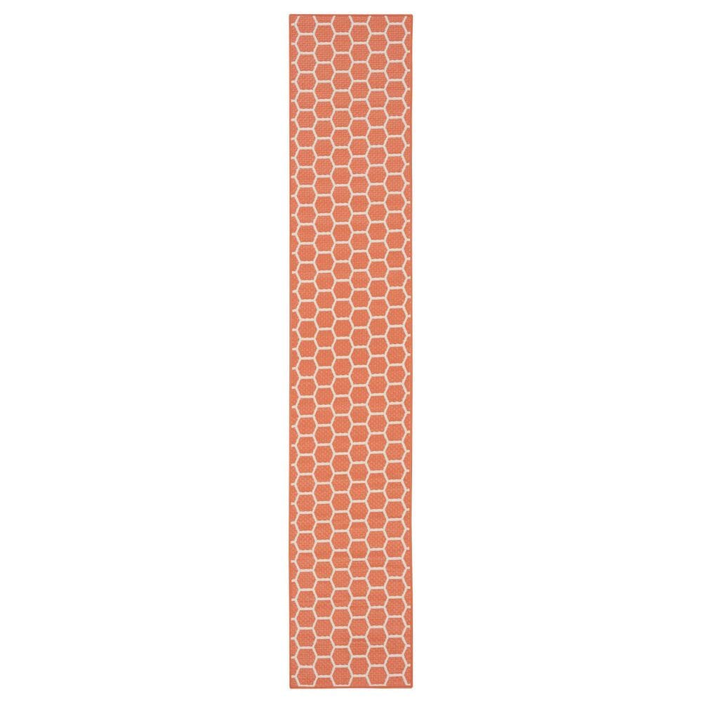 Nourison Twist Reversible 2"2" x 12" Coral Indoor/Outdoor Runner, , large