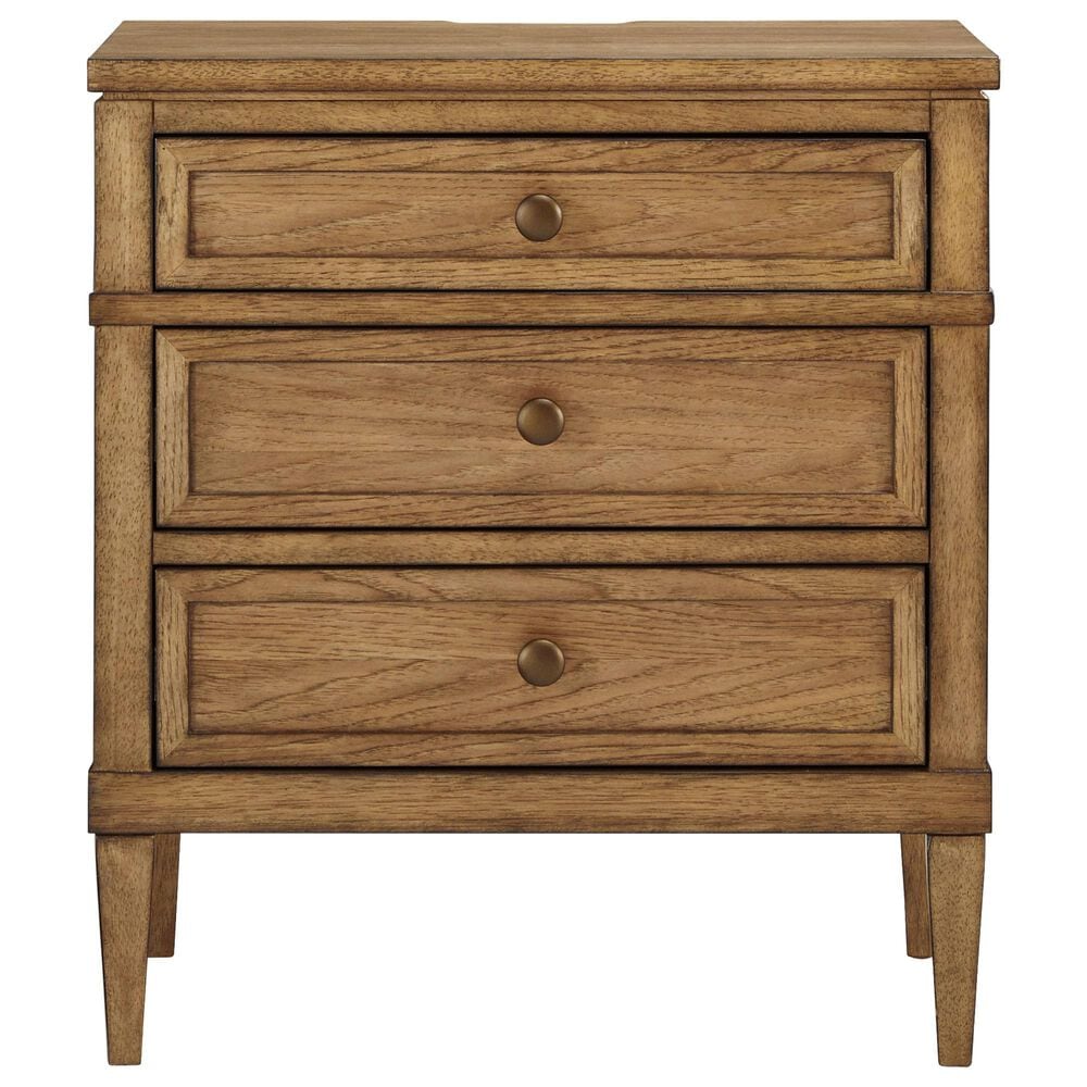 Ashley Sharlance 4-Piece King Panel Bedroom Set in Light Brown, , large