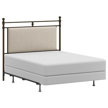 Richlands Furniture Ashley Queen Poster Panel Metal and Upholstered Bed in Brown and Rustic Brown, , large