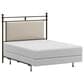 Richlands Furniture Ashley Queen Poster Panel Metal and Upholstered Bed in Brown and Rustic Brown, , large