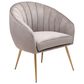 Zuo Modern Max Accent Chair in Gray Velvet, , large