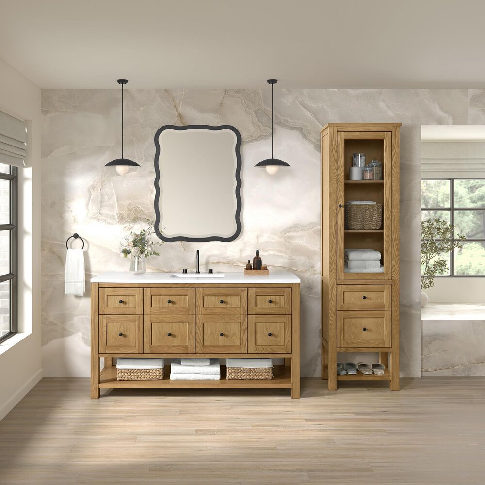 James Martin Vanities Breckenridge 22&quot; Linen Cabinet in Light Natural Oak, , large