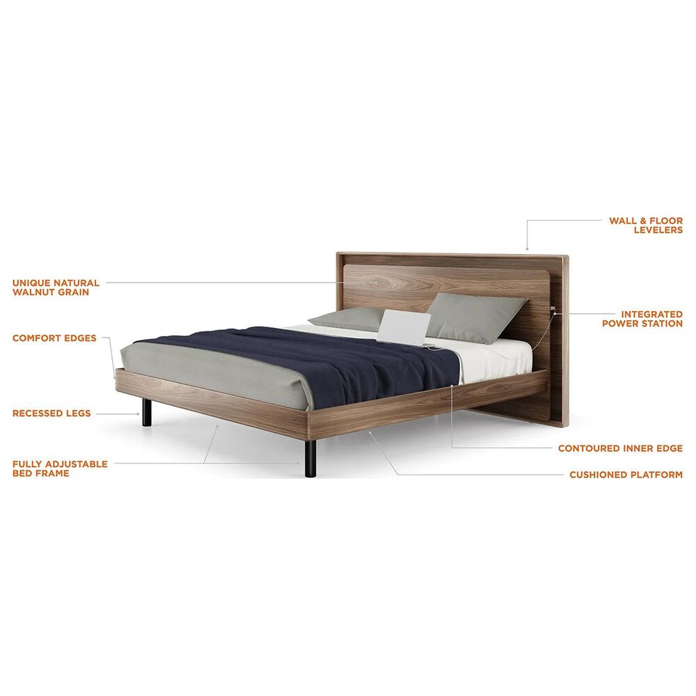 BDI LINQ King Bed in Natural Walnut, , large