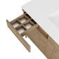 James Martin Kinnsden 48" Single Bathroom Vanity in Weathered Oak with 3 cm Carrara Marble Top and Rectangular Sink, , large