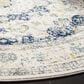 Safavieh Evoke EVK220C-5R 5"1" Round Ivory/Blue Area Rug, , large