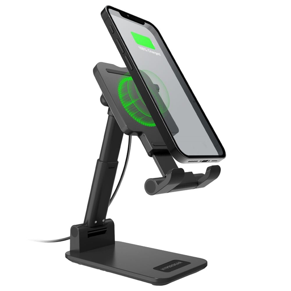 Hypercel Power Fold 10W Wireless Charging Stand in Black, , large