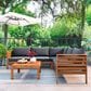 Hearth and Haven 4-Piece Outdoor Sectional Set in Gray, , large