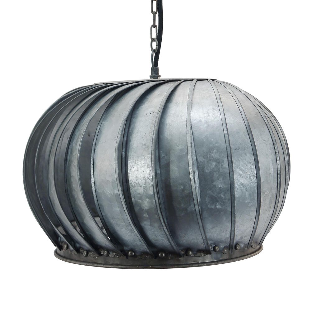 VIP Home and Garden Metal Industrial Pendant Light in Gray, , large